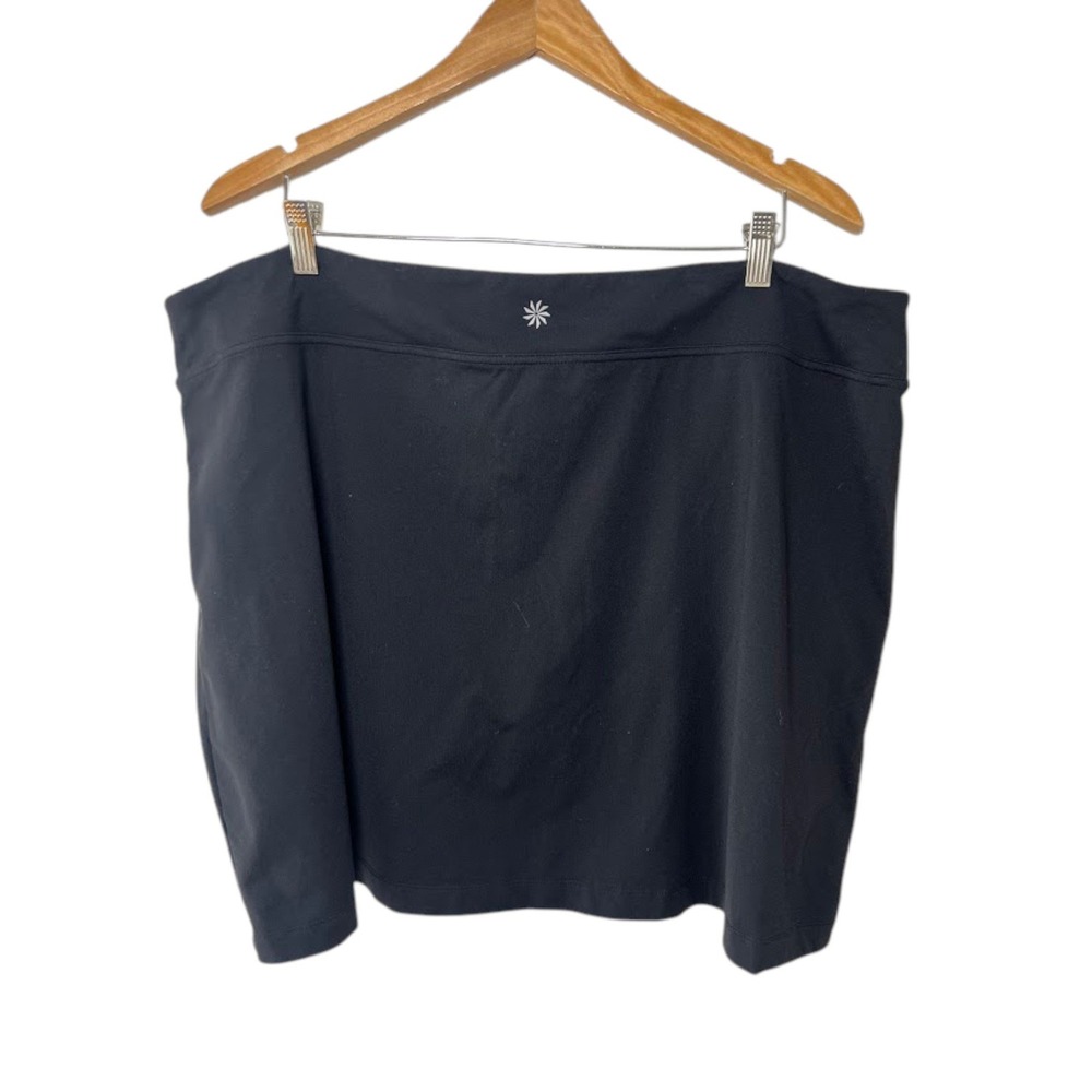Athleta Black Athletic Skirt Built In Shorts Tennis Golf Activewear 2X Pockets